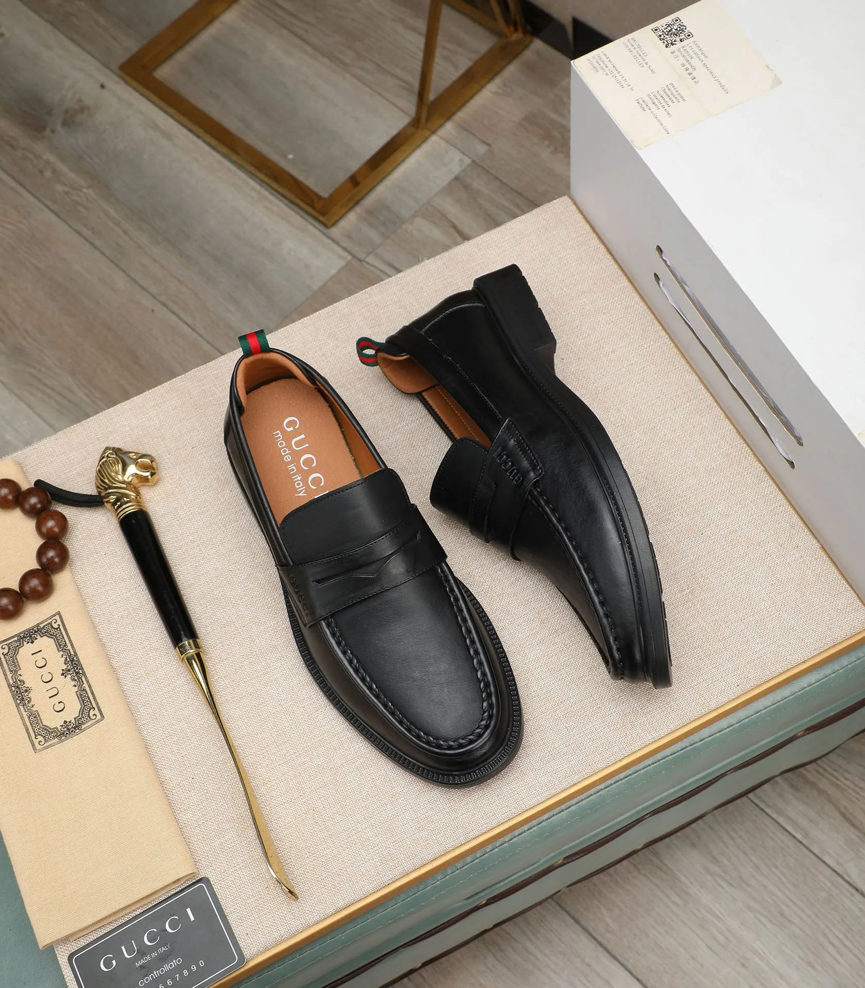 Men's men's shoes💰500📛📛Original (water-dyed cow lining) Gucci GUCCI official website formal shoes🌀 Italian🇮🇹imported cowhide➕top imported water-dyed cowhide lining💋Finely handmade original bottom, the real thing looks better when photographed in person Standard size 38-44